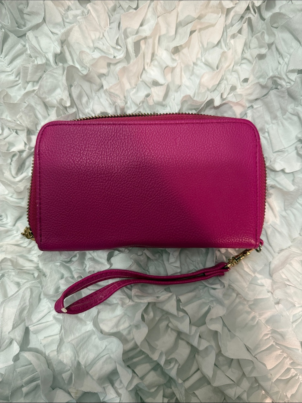 Fuchsia Zip-Around Wristlet Wallet - Women